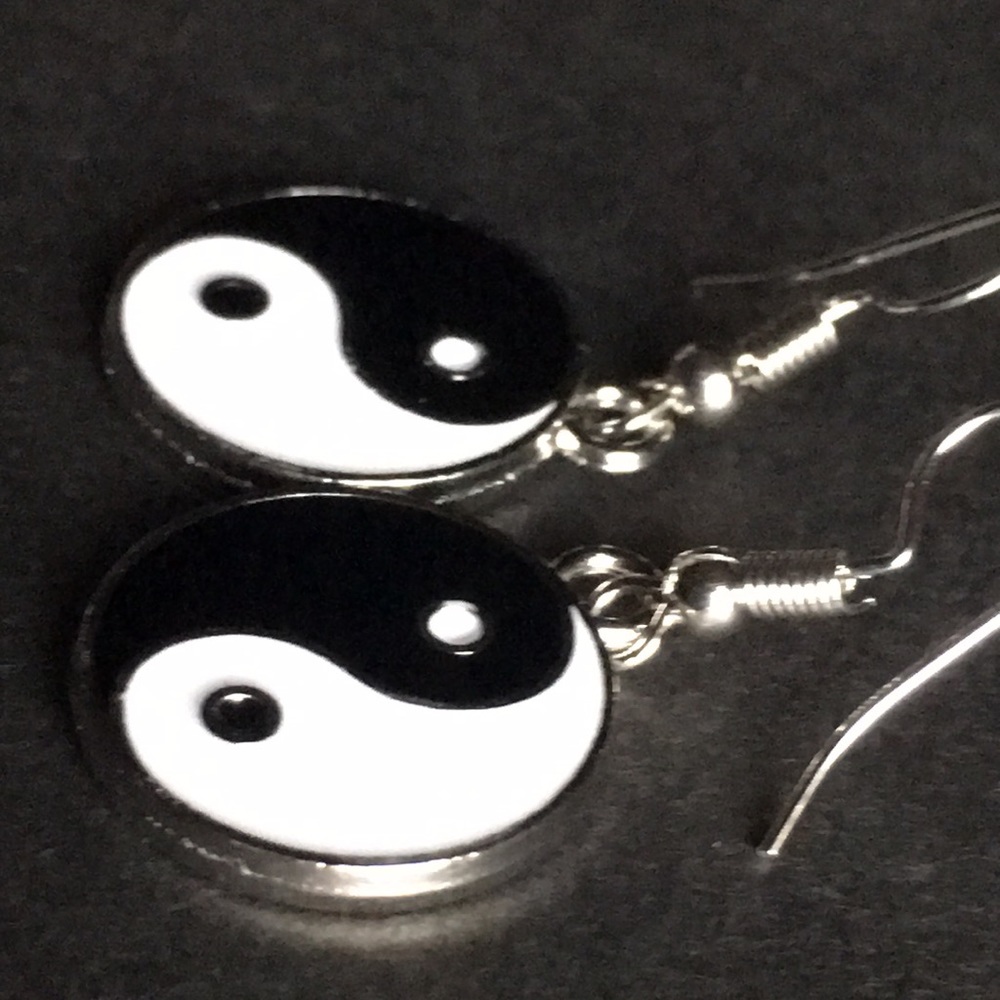 Yin & Yang Drop Earrings - Picture 12 of 12